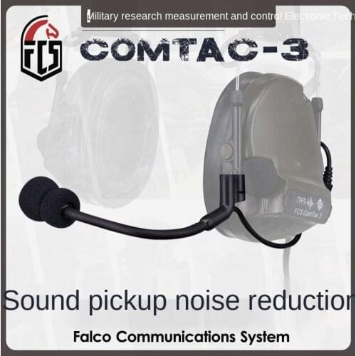 FCS C3 microphone dynamic coil microphone comtac3 pickup noise reduction tactical headset mic microphone
