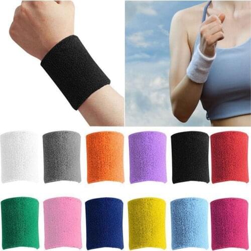 Mounchain Cotton Sweatband Moisture Wicking Athletic Terry Cloth Wristband for Tennis, Basketball, Running, Gym, Working Out