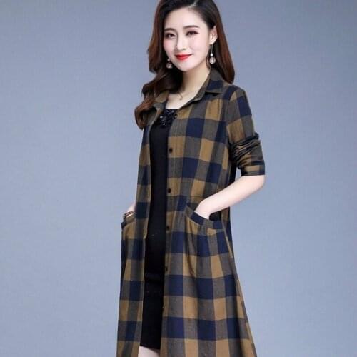 Plush Cotton Plaid Jacket 2020 Autumn and Winter Fat MM Mid-length Fashion Shirt