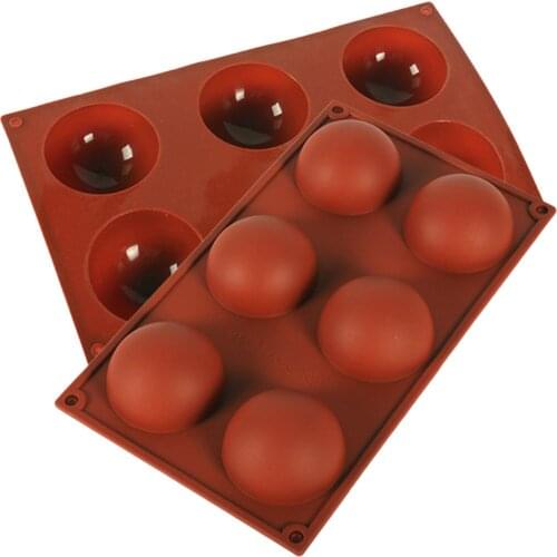 Half Ball Sphere Silicone Mold Round Cake Chocolate Pastry Bakeware Stencil Pudding Muffin Cookie Baking Mould Pan Baking Moulds