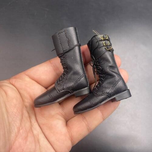 For Sale 1/6th UD9005 WWII British Locomotive Courier War Battle PVC Material Black Battle Hollow Shoes Model For Doll Action