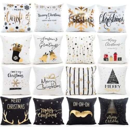 QIFU Chrismas PillowCase Cushion Cover Merry Christmas Ornaments Decorations For Home Xmas 2020 Navidad Happy New Year 2021 Gift