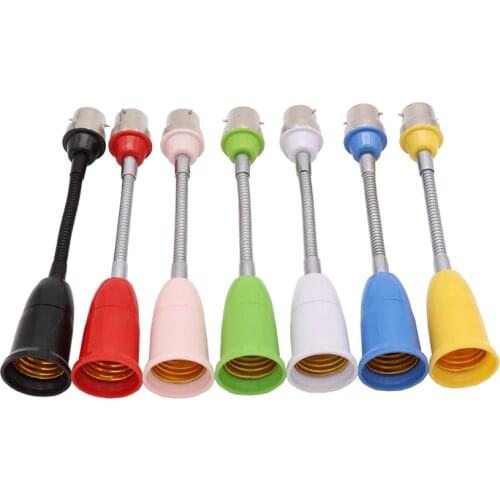 Six color Bayonet BC Cap B22 To E27 ES Edison Screw Light Bulb Lamp Base Socket Converter Extender Adaptor Holder Fitting
