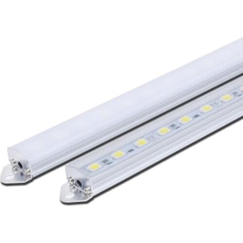 12V 5050 LED Hard Rigid Strip Bar +U aluminium+flat cover strip light for kitchen, bookshelf, sink lighting