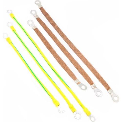 Ground wire Yellow and green earth wire Braided wire Copper wire 2.5/4/6mm Gangbei