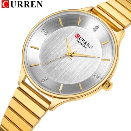 Relogio Feminino Hot Fashion Diamond Ladies Watches Dress Quartz Womens Wristwatch CURREN Steel Bangle Watch Montre femme