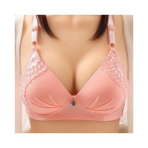 Plus Size Women Wire Free Bra Lace Sexy Bra Woman Push Up Adjustable Brassiere Femme Seamless Underwear Lady Comfortable Bras