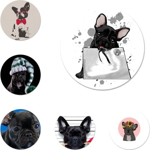 French bulldog dog Icons Pins Badge Decoration Brooches Metal Badges For Clothes Backpack Decoration