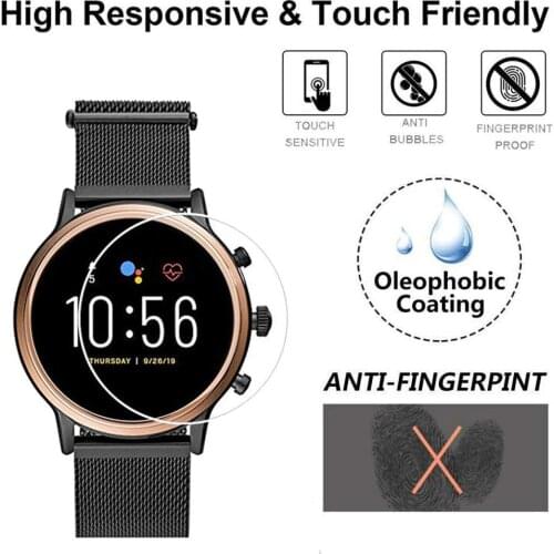 1/3PCS Clear Film Tempered Glass Screen Protector for Fossil Gen 5 Q Venture HR Smart Watch Smart watch accessories #907