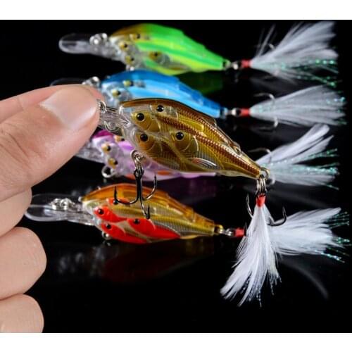 1PCS Minnow School Fish Fishing Lure Wobblers Pesca Hard Artificial Bait 7cm 6.2g Bionic Crankbait Baitball Plastic Perch