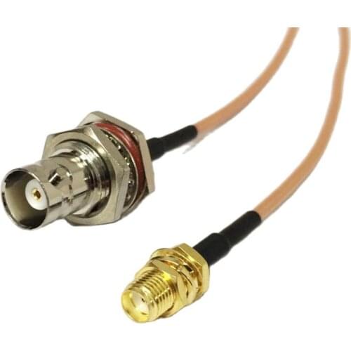 1pc New SMA Female Jack nut To BNC Female bulkhead RG316 Cable Pigtail 15CM 6" Adapter for wireless modem