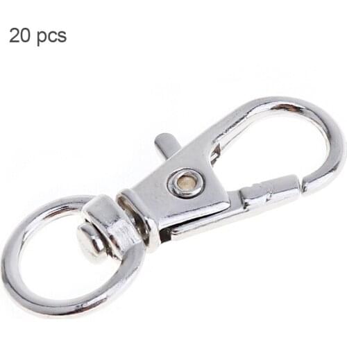 20pcs Small Lobster Clasp Buckle Classic Key Chain with Nickle Iron for Outdoor Backpack Bag Parts decorative buckle