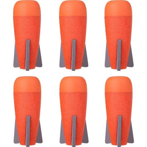 3pcs / 6Pcs EVA Hollow Foam Dart Missile for Nerf Grenade Blaster Drop Shipping - Orange Head + Grey Sponge
