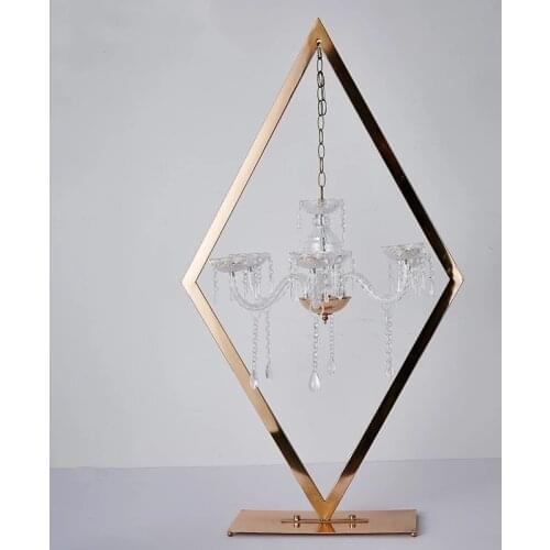 5pcs Metal Candelabra Acrylic Candle Holders Wedding Table Centerpieces Flower Stands Vases Road Lead Party Decoration