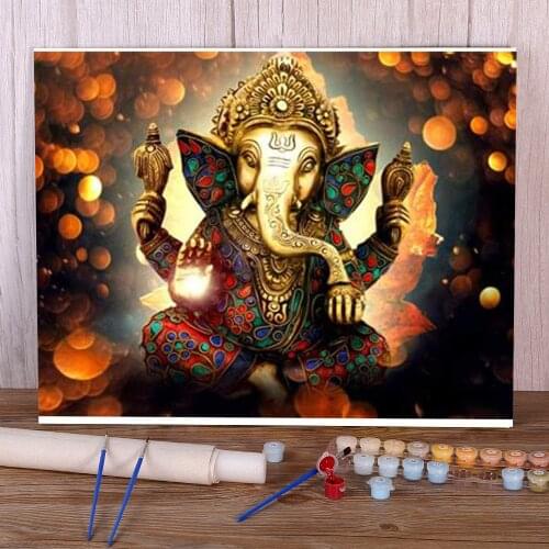 Region Ganesha Paint By Numbers Package Acrylic Paints 50*70 Oil Painting Home Decoration Crafts For Handicraft