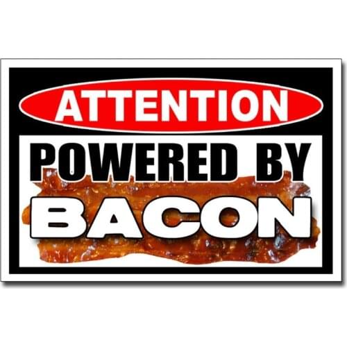 Bacon Gourmet Sticker Keto Diet Car Window Door Bumper Cup Pig Vinyl Decal