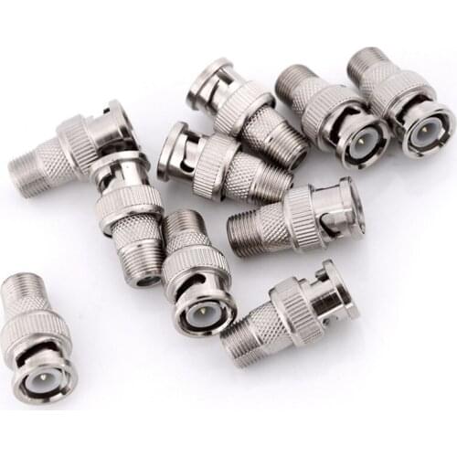 BNC Male Plug to F Female Connector Coupler Jack Adapter Coax Wholesale 10pcs