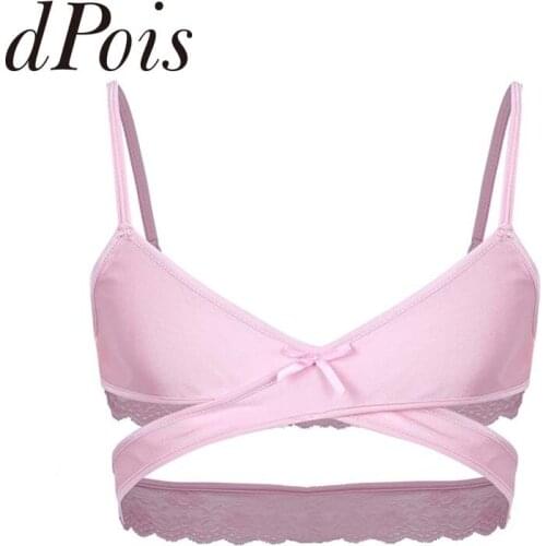 Mens Adjustable Spaghetti Straps Cross Over Back Wire-free No Padded Bra Tops Breathable Bralette Summer Mens Bra