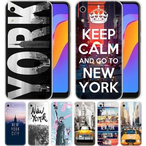 Luxury Soft Silicone Case New York Taxi city for Huawei Honor 9X 8A 7A 20 Pro 7X 8X 7S 8S 8 9 10 Lite View 20 20i 10i Play Cover