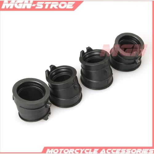 Black Glue 4pcs Carb Intake Carburetor Interface Adapter Connector Pipe Manifold For Hornet 250 CB250 Jade250 1996-2001