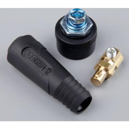 DKJ10-25 TIG Quick Fitting DKZ10-25 200A Euro Style Cable Connector-Socket With DKJ10-25 200A Cable Connector-Plug 2x