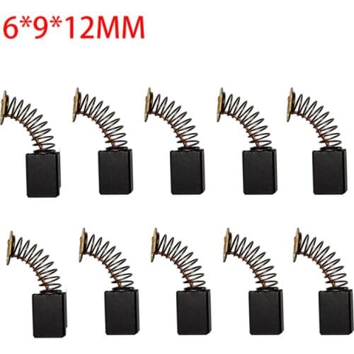 10pcs Electric Hammer Angle Grinder Graphite Brush Power Tool Carbon Brush Replacement 6*9*12MM CB-411