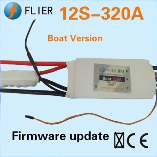 Flier new version speed controller 16S 320A brushless boat ESC with programming USB Wires