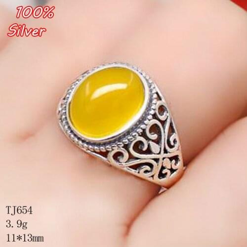 925 Sterling Silver Color Adjustable Ring Blanks 11*13mm Oval Wax Turquoise Rings Settings Findings for Jewelry Making