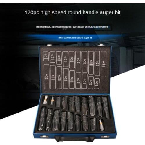 DIY custom 170PC high speed steel power drill set round shank twist drill bit
