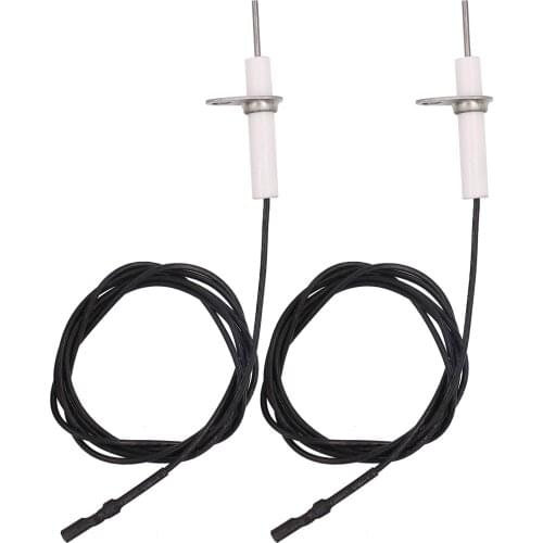 Meter Star 2Pc 38" Ignitor Wire & Ceramic Electrode Assembly Replacement,Ignition Electrode Can DIY Bending for Gas Burner Ceram