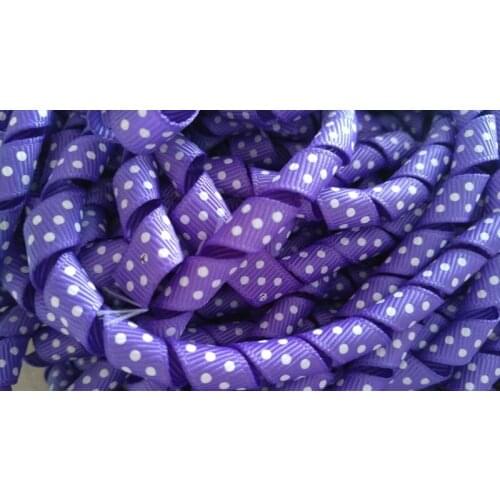 3/8" inch (9mm) polka dot korker ribbon grosgrain