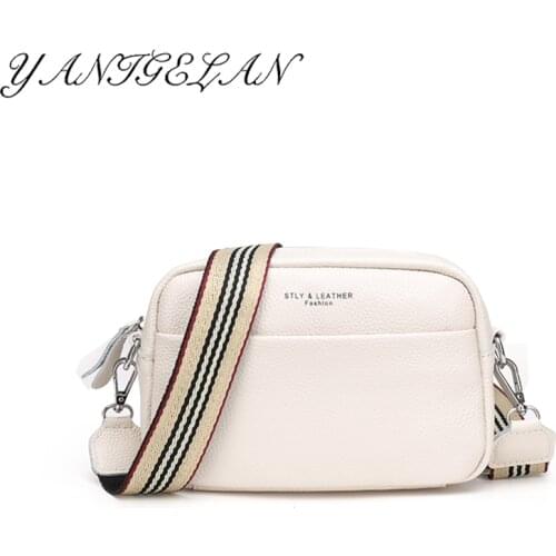 High Quality Cowhide Small Crossbody Bag Solid Color Shoulder Pack For Women 2021 Luxury Handbag And Purse Sac Voyage Femme Luxe