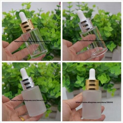 30ML frosted/transparent glass bottle for serum/essence/essential oil /water liquid dropper bottle cosmetic packing