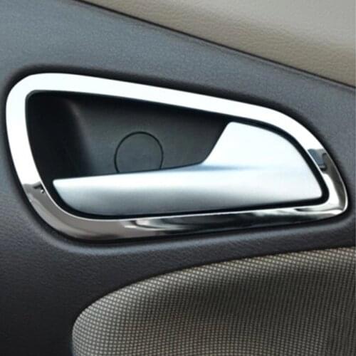 My Good Car Stainless Steel Inner Door Handle Cover Trim Stickers for Ford New Focus 3 MK3 2012 2013 2014 2015 Accessories