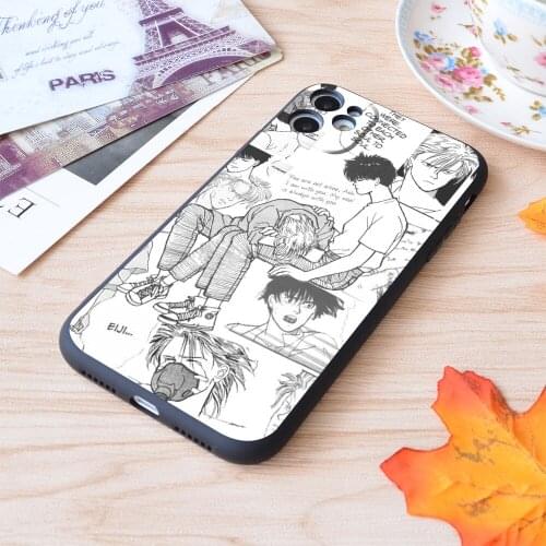 For iPhone Banana Fish Collage Print Soft Matt Apple iPhone Case