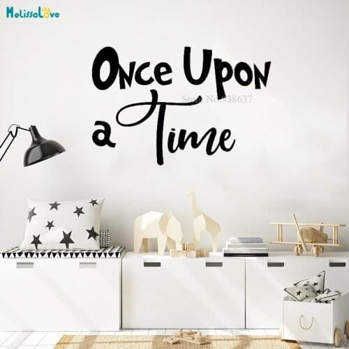 Once Upon A Time Quote Wall Decals Kids Nursery Decoration Vinyl Wallpaper Art Mural BA493