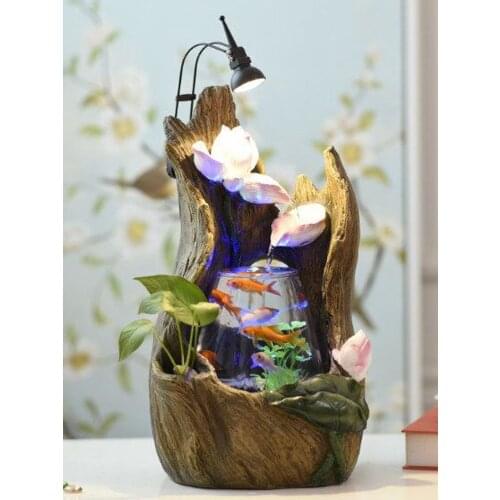 Small night lamp, radiator, indoor Mini fish bowl, desktop rockery fountain, office humidifier, business opening gift