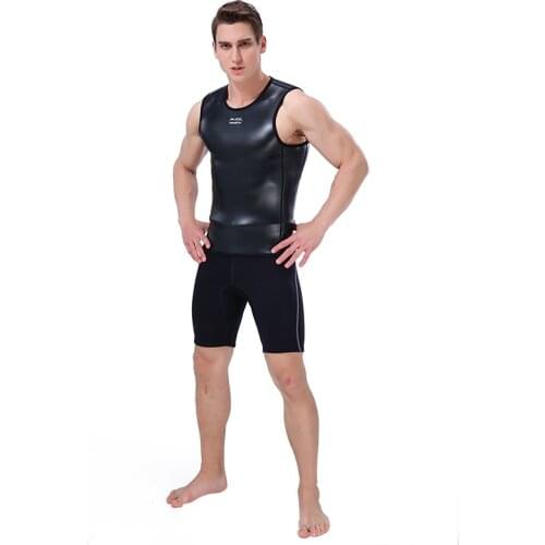 SLINX 2mm Neoprene Diving Shorts Vest Wetsuit Sleeveless Swimsuit Men Women Surfing Boating Snorkeling Waterskiing Trunks