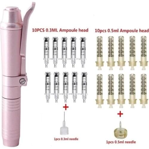 NEW 2 IN 1High Pressure Hyaluronic Acid Pen High density metal For Anti Wrinkle Lip injection hyaluron gun atomizer hyaluron pen
