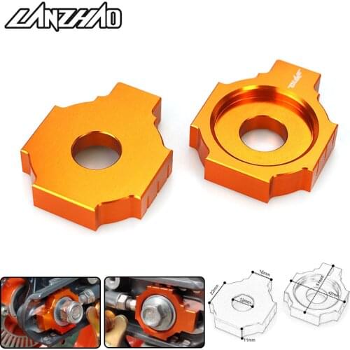 Orange Motorcycle Chain Adjusters Blockers CNC Aluminum Accessory for KTM Duke 390 2013 2014 2015 2016 Duke 125 200 All Year