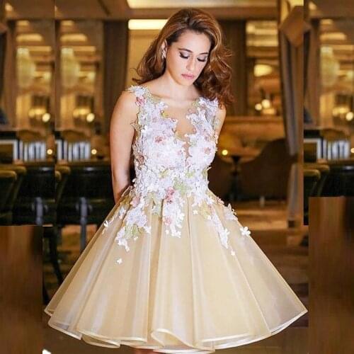 Homecoming Dresses 2020 A-line Sleeveless Tulle Elegant Formal Short Party Gowns Ever Pretty New Vestidos