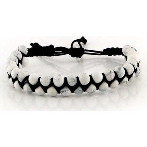 Handmade Braid Havlite Natural Stone Bracelet