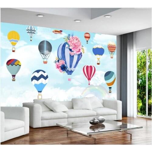 Custom photo wallpaper 3d murals wallpaper for walls 3 d European simple cartoon balloon childrens house background wall papers