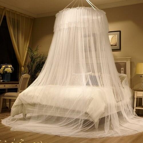 Princess Mosquito Net For Girls Romantic Mosquito Net Hung Dome Bedding Thicken Yarn Bed Valance Anti-Mosquito Decor Bed Cover