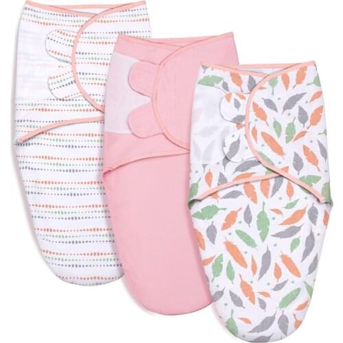 0-3 Month Adjustable Baby Swaddle Blanket for Infant Newborn Swaddle Wrap for Baby Boys & Girls Soft Organic Cotton Baby Swaddle