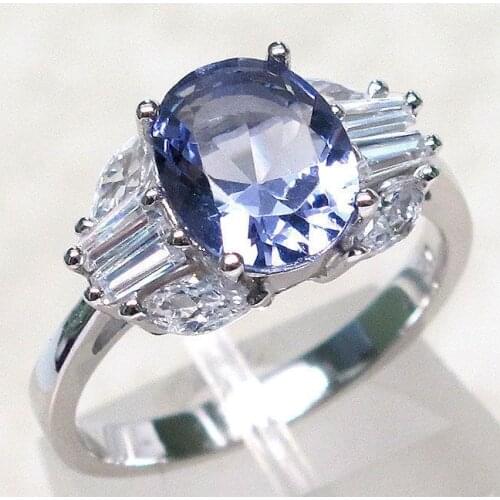 Luxury Women Jewelry Oval Cut Hyacinthine Zircon Bridal Rings for Wedding Engagement Set Gifts