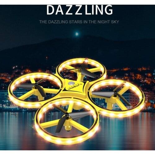 Sensing Infrared RC Drone 2.4Ghz 6 Axes LED Light Gravity Obstacle Avoidance watch Control Quadcopter Toy For Kid Gift