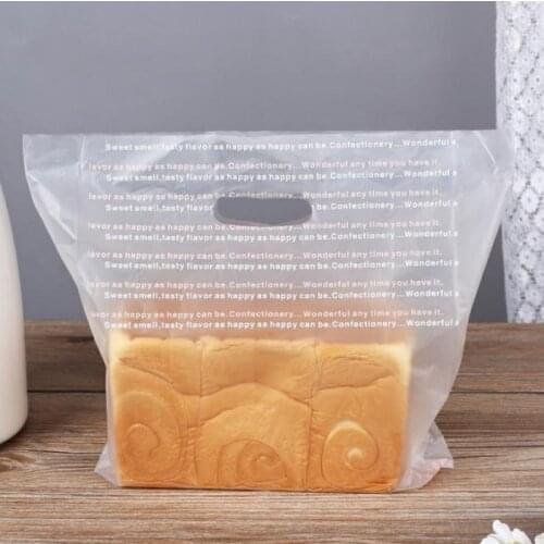 1000pcs High Quality Dessert Bag Cake Toast Bread Bag Take-away Packaging Pouch Bakery Shopping Bags SN781