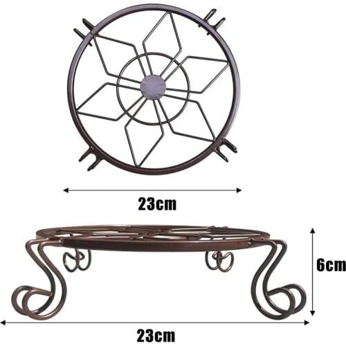 3 Pack Metal Plant Stands for Flower Pot Heavy Duty Potted Holder Indoor Outdoor Rustproof Iron Garden Planter Supports Rack