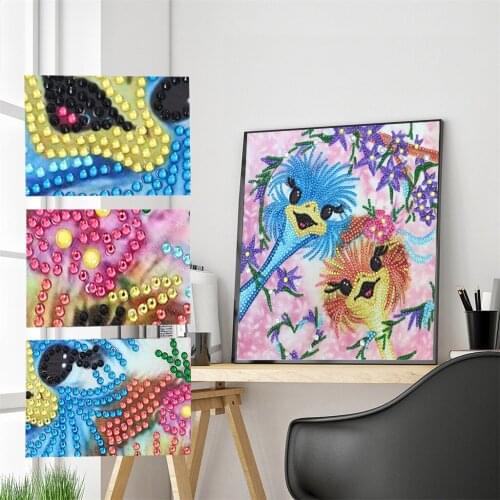 5d Special shaped Diamond Painting Lovebirds Diamond Mosaic Embroidery Round crystal DIY Art Crafts Home Decoration